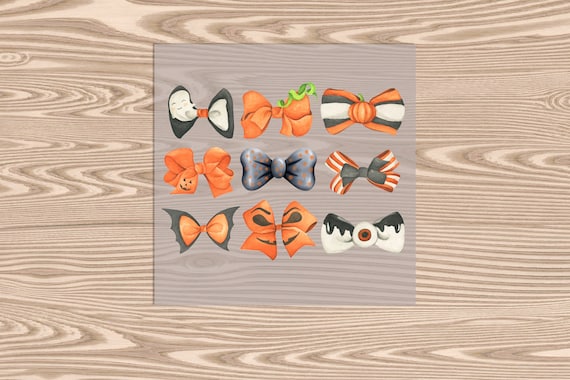Ready to Press, Halloween Coquette Bows, heat transfer print, DTF Transfer Print