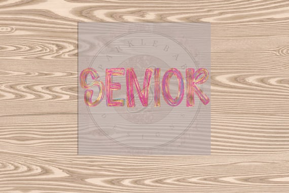 Exclusive-Ready to Press, Senior Pink and Gold, heat transfer print, DTF Transfer Print