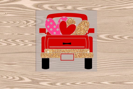 Ready to Press, Heart Truck, DTF Transfer Print, heat transfer print