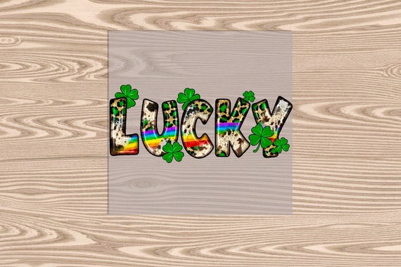 Ready to Press, Lucky rainbow colors St. Patrick's Day, DTF Transfer Print