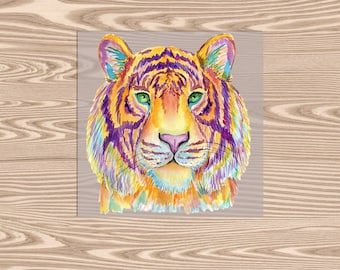 Ready to Press DTF Transfer-Painted Tiger  -- heat transfer