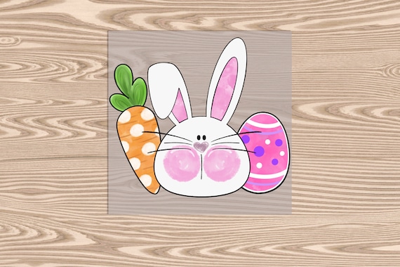 Ready to Press, Carrot Bunny Eggs, DTF Transfer Print