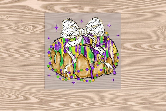 Ready to Press DTF Transfer-King Cake Coquette- heat transfer