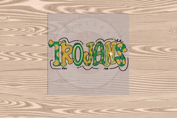 Trojans Green & Gold DTF Transfer Print - Ready to Press