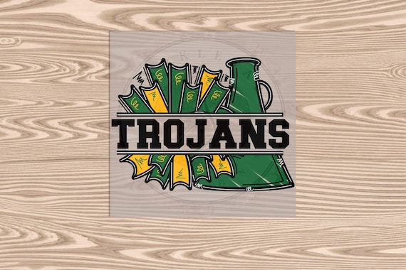 Trojans Cheer DTF Transfer: Ready to Press Heat Transfer Print