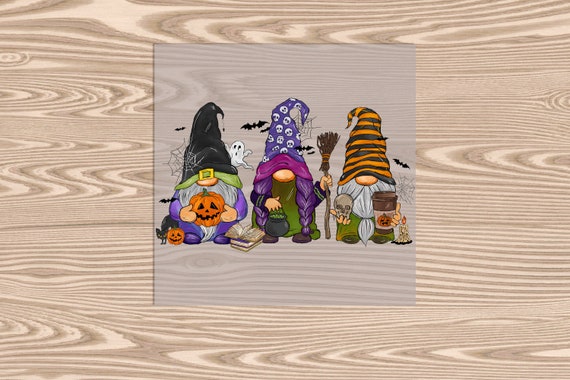 Ready to Press, Gnomes Halloween, heat transfer print, DTF Transfer Print