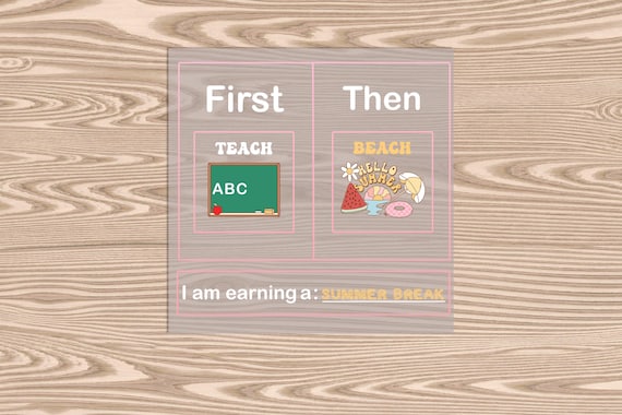Ready to Press, First Teach Then Beach, DTF Transfer Print