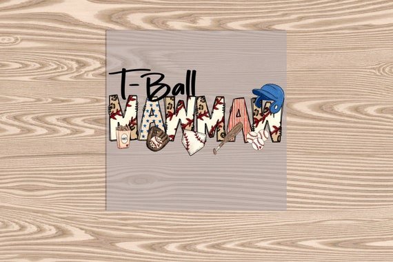 Ready to Press, T-Ball MawMaw, heat transfer print, DTF Transfer Print