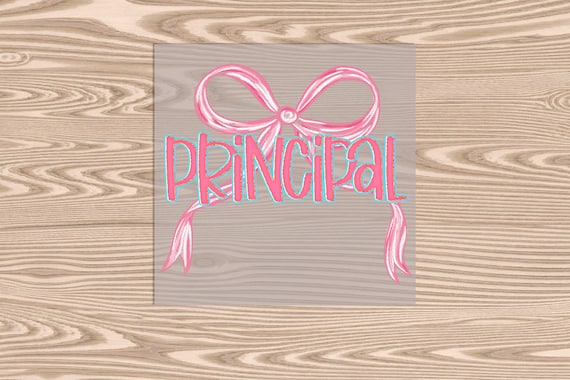 Ready to Press, Principal Pink Bow Coquette, heat transfer print, DTF Transfer Print