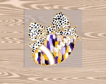 Ready to Press DTF Transfer-Football Bow Dots- heat transfer