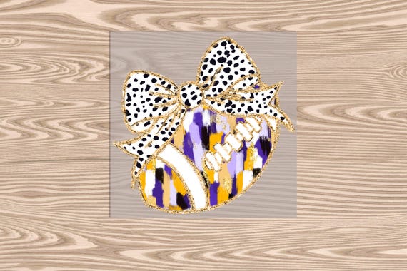 Ready to Press, Football Bow Dots, heat transfer print, DTF Transfer Print