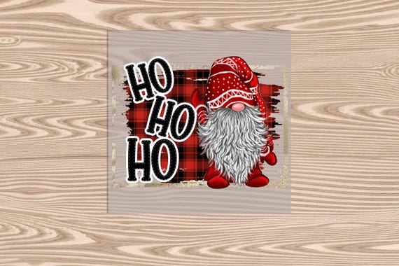 Ready to Press, Ho Ho Ho Red Gnome Christmas, Merry Christmas, heat transfer print, DTF Transfer Print