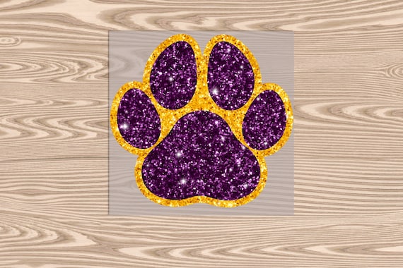 Ready to Press, Faux Sequin Tiger Paw, heat transfer print- (faux sequin effect printed), DTF Transfer Print