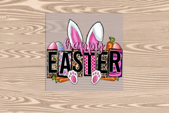 Ready to Press, Happy Easter Bunny, DTF Transfer Print