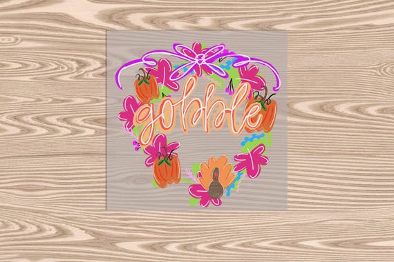 Ready to Press, Gobble Colorful, heat transfer print, DTF Transfer Print