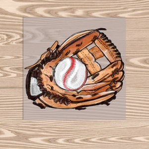 Ready to Press DTF Transfer-Baseball Glove- heat transfer