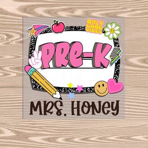 Ready to Press DTF Transfer-Personalized Pre-K Composition Book- heat transfer