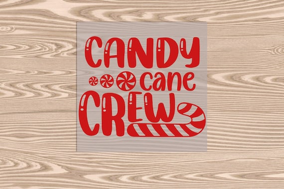 Ready to Press, Candy Cane Crew, Christmas, heat transfer print, DTF Transfer Print