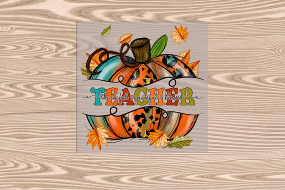 Ready to Press, Career Pumpkin (Teacher), heat transfer print, DTF Transfer Print
