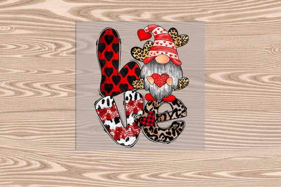 Ready to Press, Love Gnome, DTF Transfer Print, heat transfer print