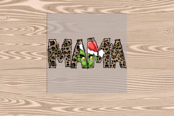 Ready to Press, Green Man MAMA, Christmas, heat transfer print, DTF Transfer Print