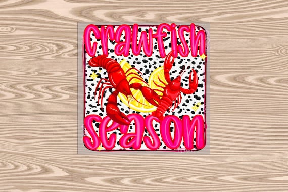 Ready to Press, Crawfish Season, Pink, Dots, heat transfer print, DTF Transfer Print