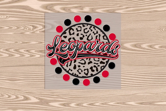 Leopards Circle DTF Transfer Print: Ready to Press