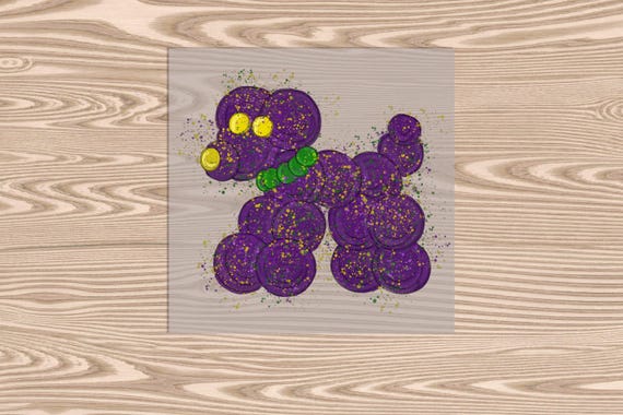 Ready to Press, Bead Dog, heat transfer print, DTF Transfer Print