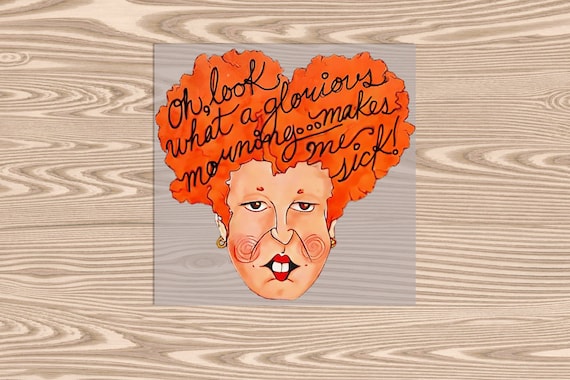 Ready to Press, Glorious Morning Winnie Hair Halloween, heat transfer print, DTF Transfer Print