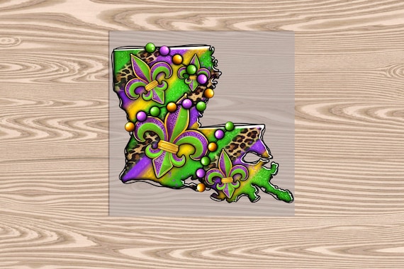 Ready to Press, Louisiana Fleur De Lis, heat transfer print, DTF Transfer Print