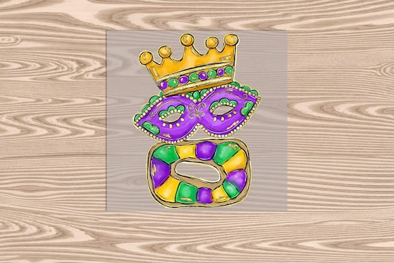 Ready to Press, Mardi Gras Time, Mardi Gras, DTF Transfer Print