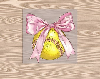 Ready to Press DTF Transfer-Softball Coquette  -- heat transfer