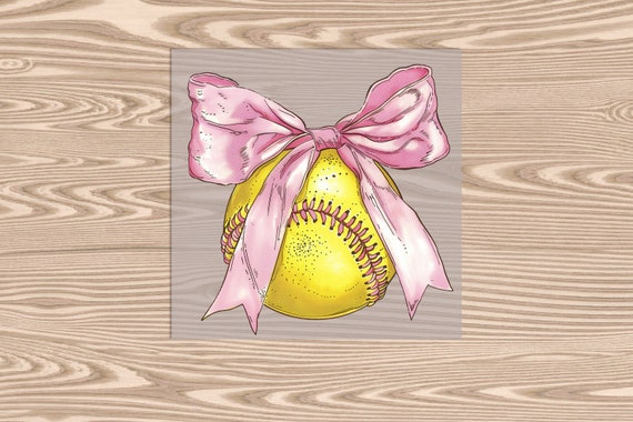 Ready to Press, Softball Coquette, heat transfer print, DTF Transfer Print