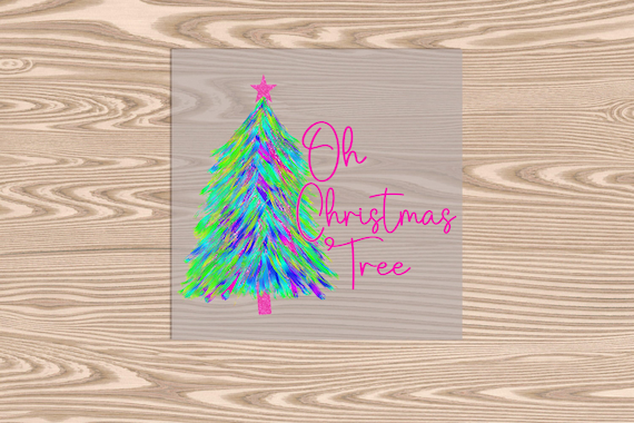 Ready to Press, Oh Christmas Tree, heat transfer print, DTF Transfer Print
