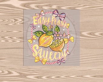 Ready to Press DTF Transfer-Easy Lemons,- heat transfer