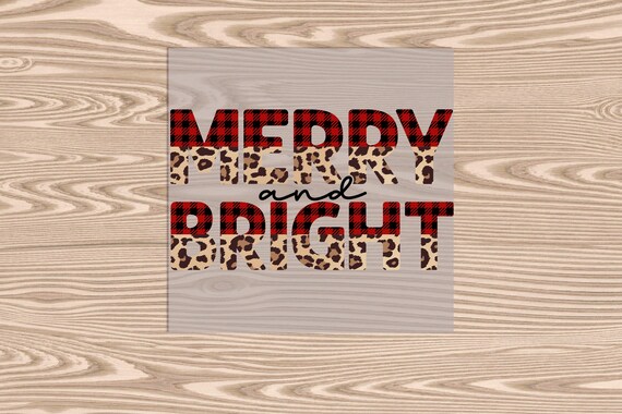 Ready to Press, Merry and Bright Leopard, heat transfer print, DTF Transfer Print