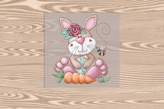 Ready to Press, Easter Bunny, DTF Transfer Print
