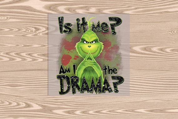 Ready to press, Drama Green Man Christmas, DTF Transfer Print