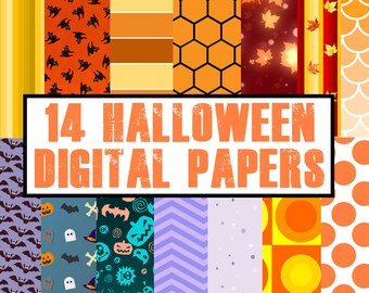 Halloween Digital Papers Bundle