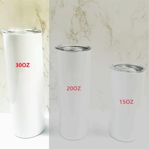 STRAIGHT 30oz. Sublimation Tumbler, 30oz Skinny Tumbler, Stainless Steel, Sublimation Blank, Sublimation Tumbler(Straight)