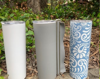 CLOSEOUT!! Reusable 20oz Skinny Sublimation Silicone wrap. Silicone wrap fits both STRAIGHT and TAPERED 20oz Tumblers.