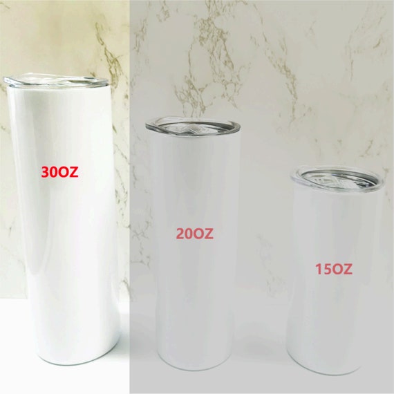 10 Pack 30oz STRAIGHT Sublimation Tumbler, 30oz Skinny Tumbler