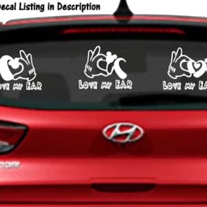 Love my EARs Cochlear Implant Decal Sticker, Hearing Aids Car Decal, BaHa, Kanso Decal , Advocacy and Awareness Decal Sticker for Car