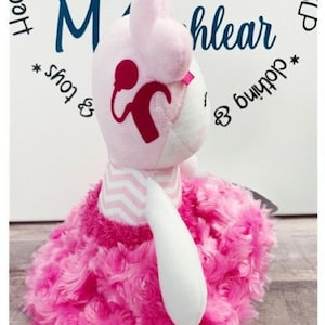 Cochlear Implant Baby Girl Doll Plush Toy/Hearing Aid Girl Stuffie/ BaHa or Kanso Girl Plushie/ Personalized CI Plush Doll