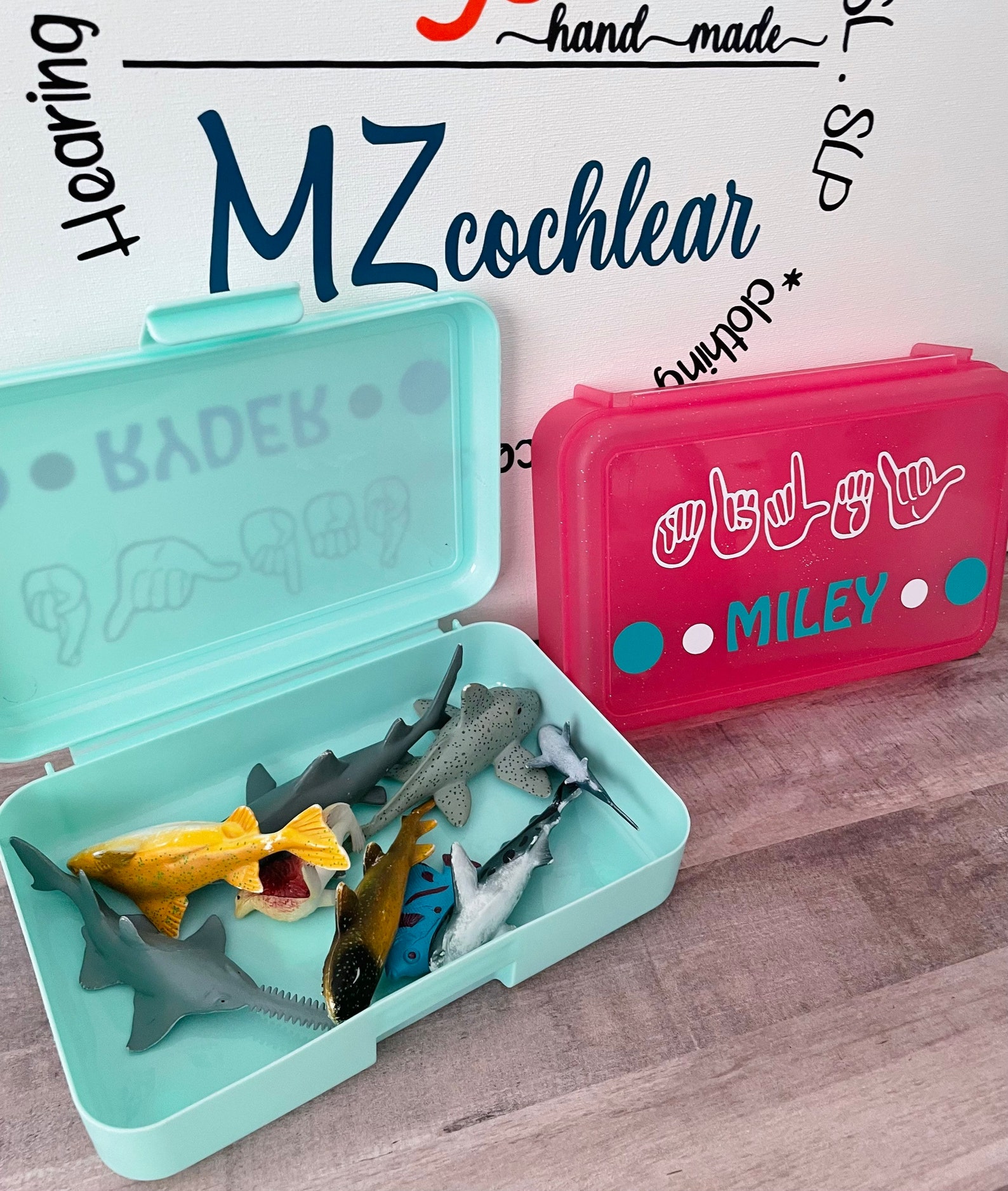 ASL Name Pencil or Crayon Box/ ASL Finger Spelling Etsy