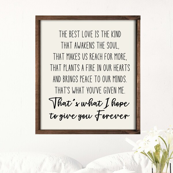 Framed Love Quote Etsy