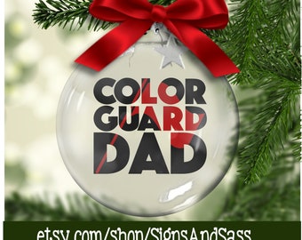 Color Guard Holiday Christmas Tree Ornament Red