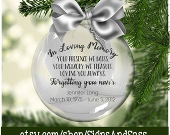 in memory ornament etsy