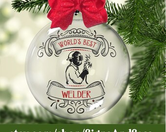 welder ornament etsy welder christmas tree ornament