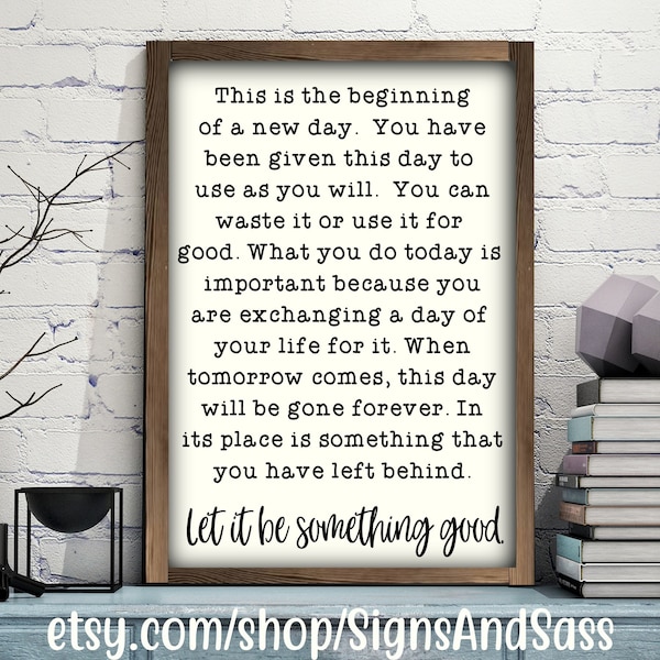 Today is a New Day - Etsy